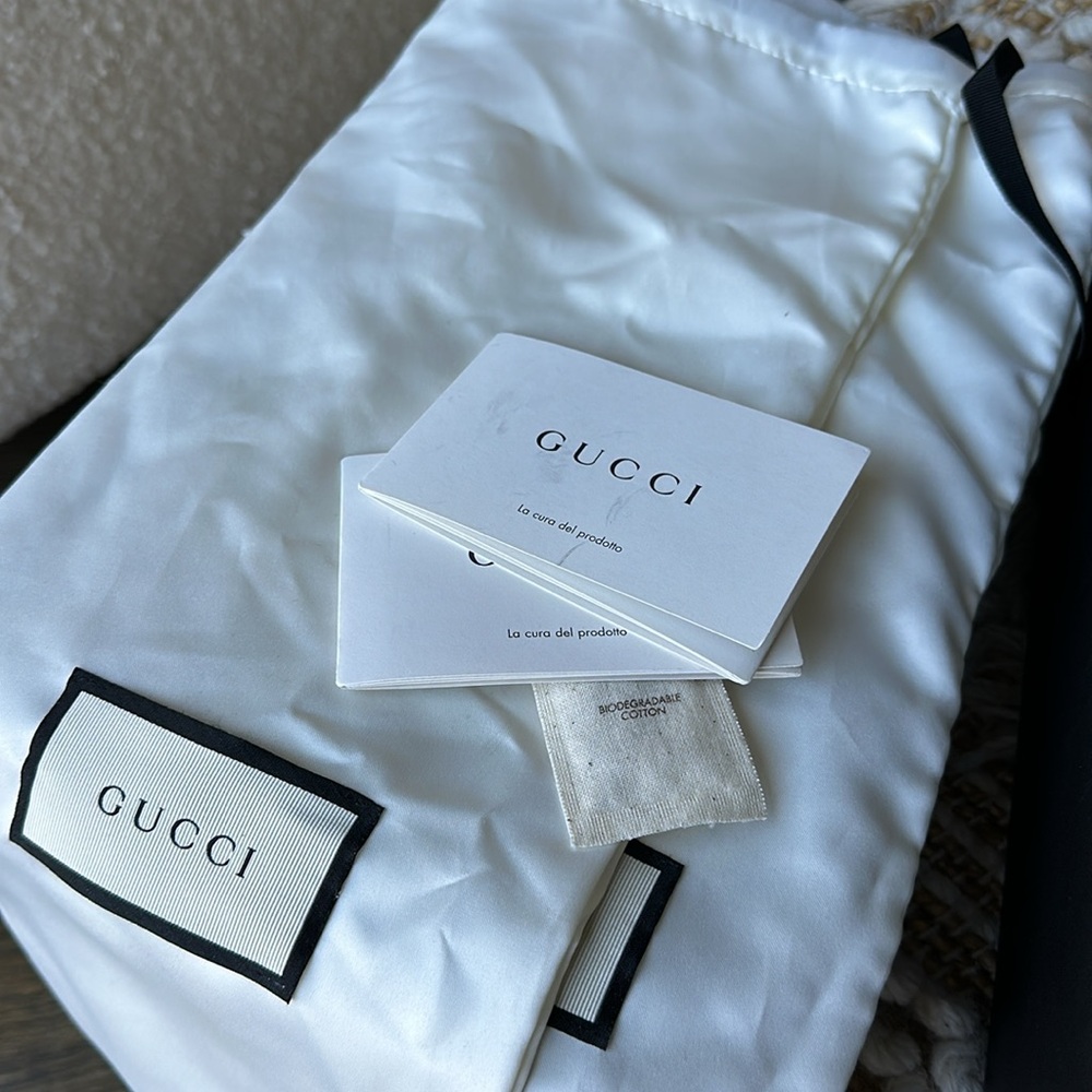 Gucci Princetown Horsebit Black Leather Flats Loafers Mules size 37 EUC - Picture 9 of 17